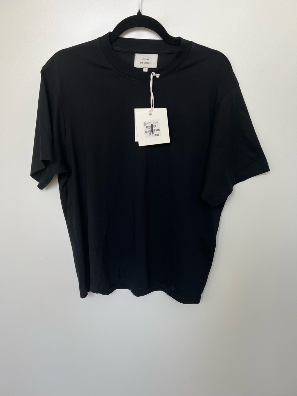 Loulou De Saison women’s Black Crew Neck T-Shirt size medium